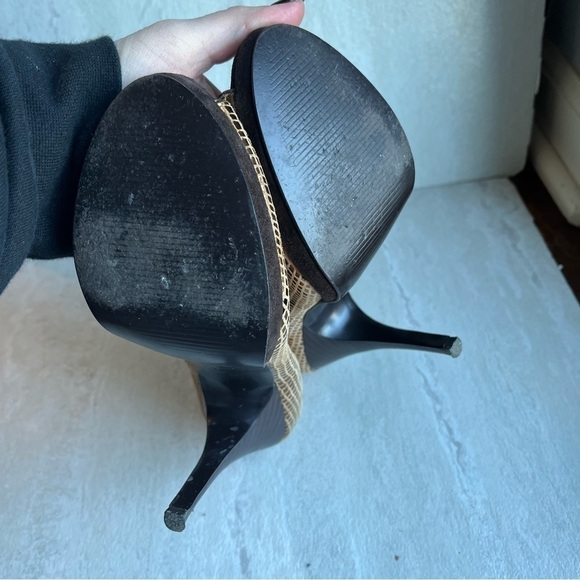 Calvin Klein Pari Bronze/Gold Reptile Pumps Peep Toe 5.5 - Picture 8 of 10